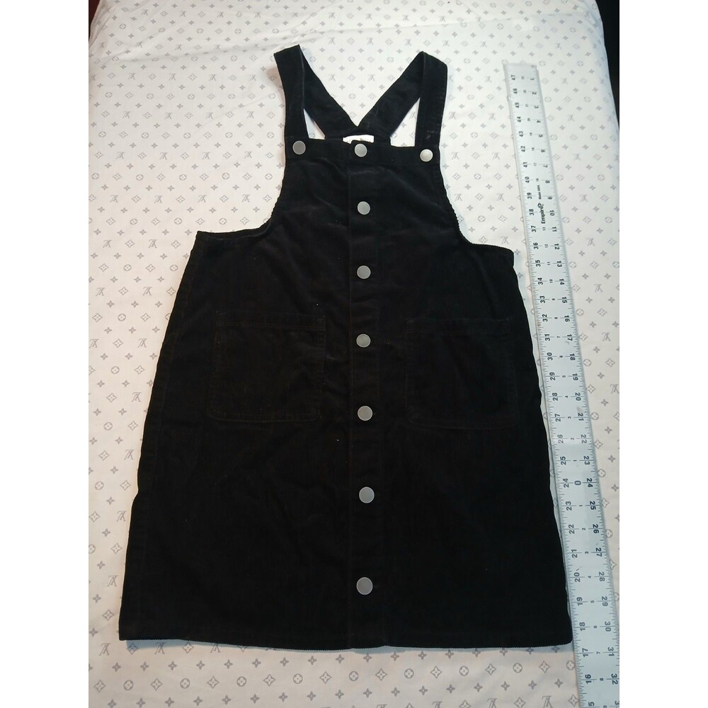 Place Black Corduroy Jumper Size 16 Fall Button-Down Womans Overalls